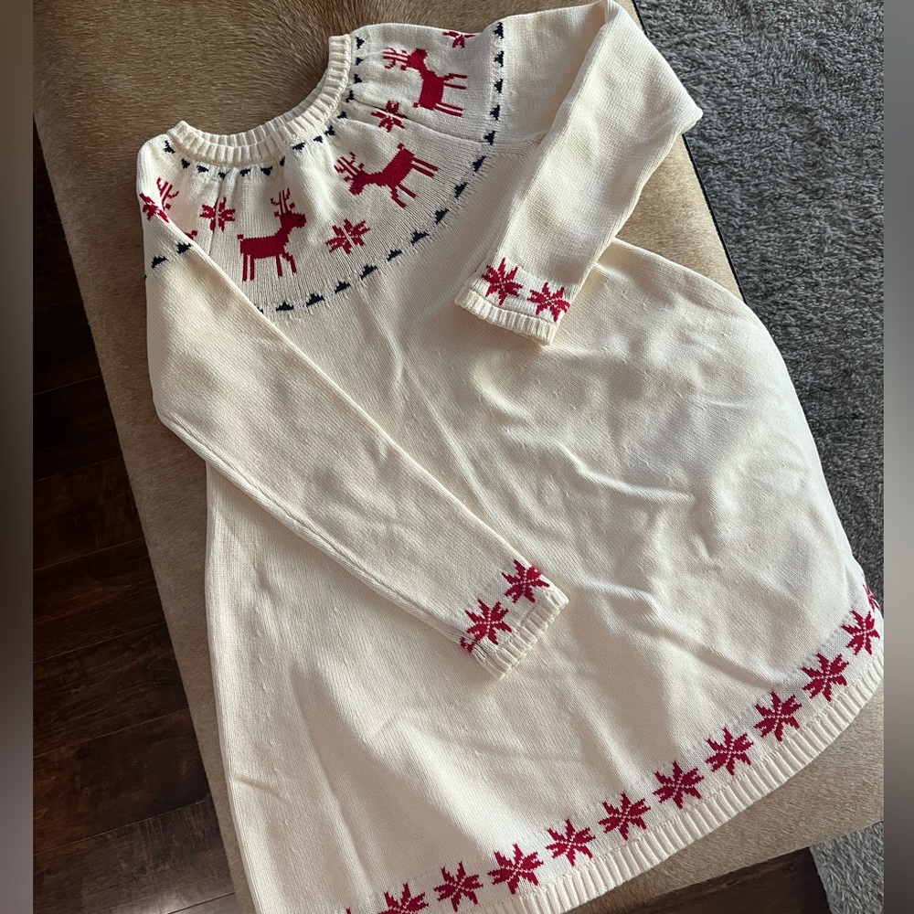 Hanna Andersson Holiday Dear Deer Sweater Dress